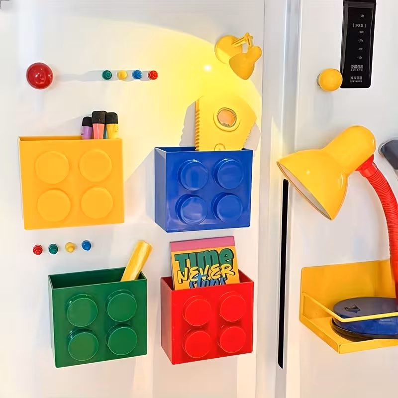 Organisateurs rangements magnétiques style " Lego " x4