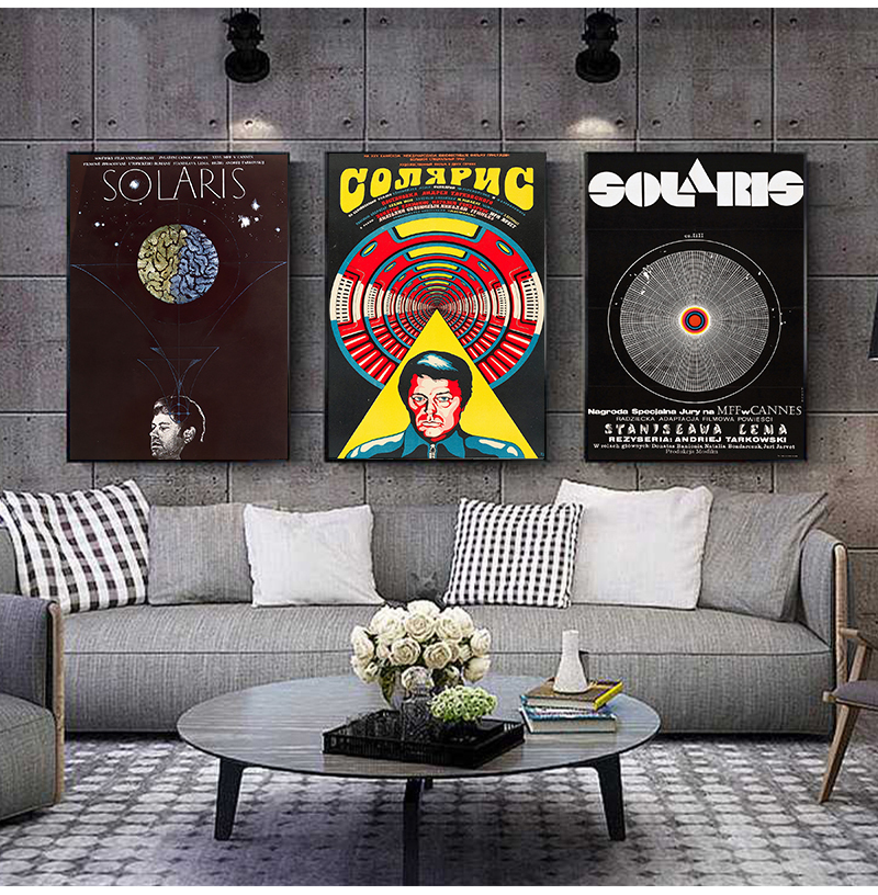 Set d'Affiches Solaris Andrei Tarkovsky - Posters Vintage Rétro Film Art Toile Murale