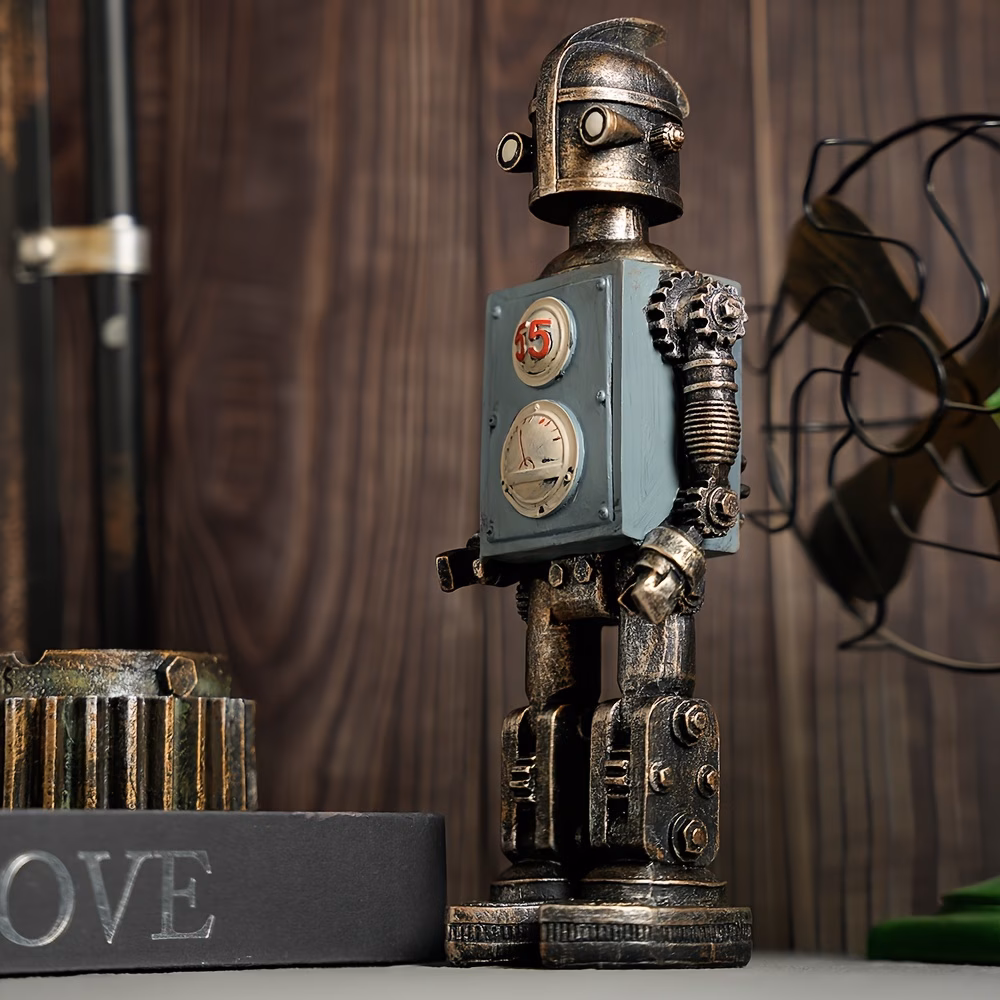 Ornement Modèle Robot Rétro Américain Décoration Artisanale — Résine
